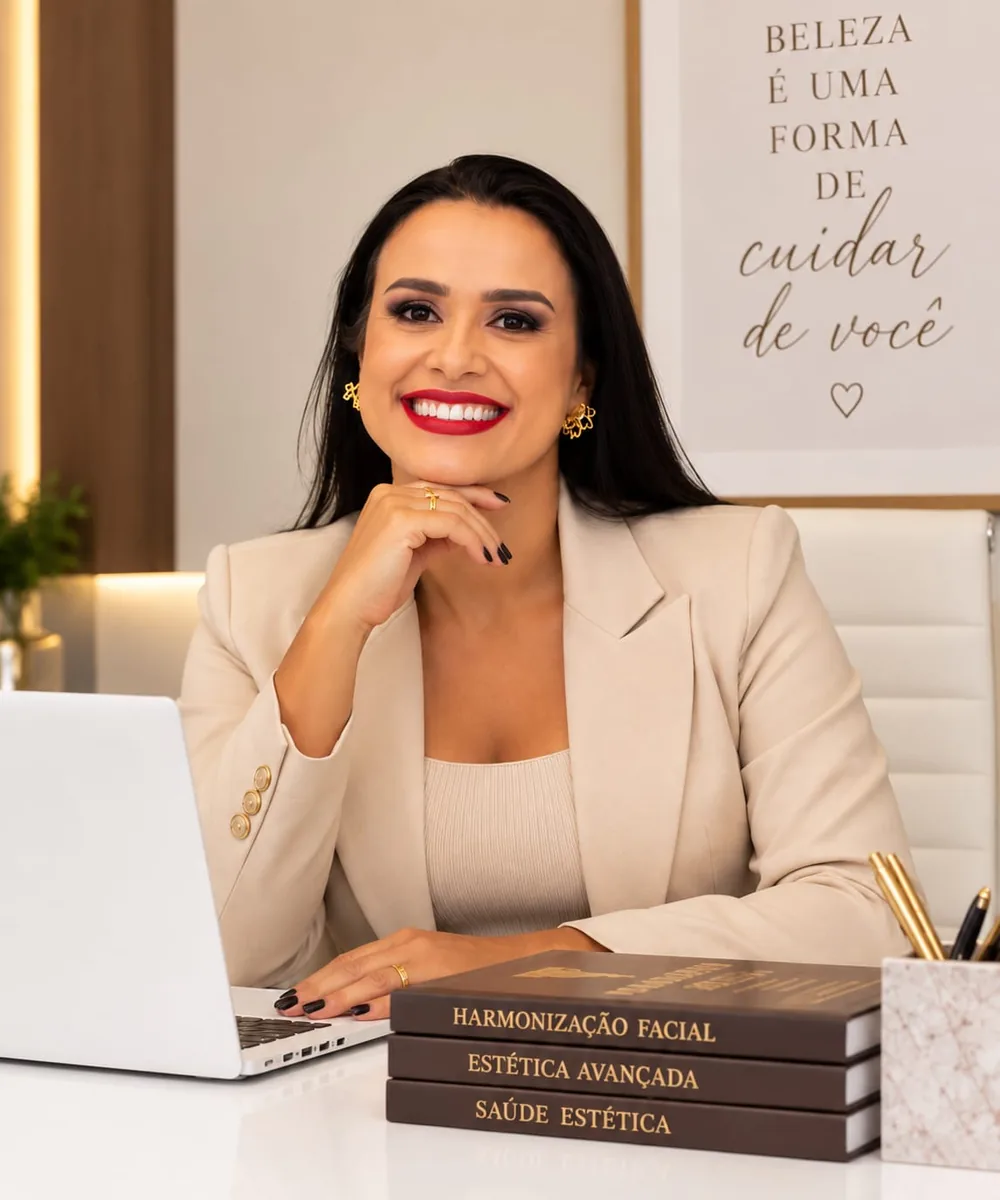 Dra. Liliane Reis à mesa, planejando o cuidado de uma paciente