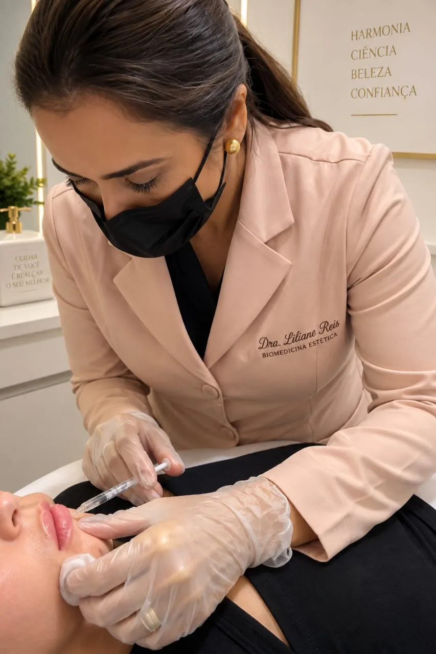 Preenchimento labial com ácido hialurônico